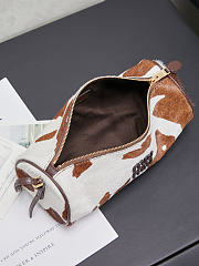 Miumiu Calf Hair Pouch White/Burnt Sienna - 2