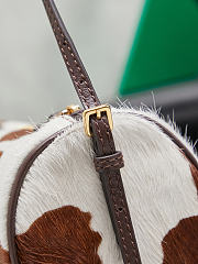 Miumiu Calf Hair Pouch White/Burnt Sienna - 5