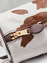 Miumiu Calf Hair Pouch White/Burnt Sienna - 6