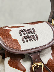 Miumiu Printed leather backpack White/Burnt Sienna - 4