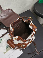 Miumiu Printed leather backpack White/Burnt Sienna - 5
