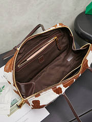 Miumiu Beau Medium calf hair shoulder bag White/Burnt Sienna - 5