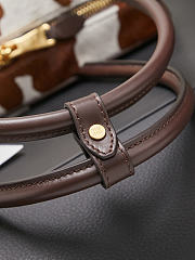 Miumiu Beau Medium calf hair shoulder bag White/Burnt Sienna - 2