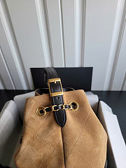 Chanel Suede Calfskin Shiny Lambskin Quilted Small Shopping Bag - 5