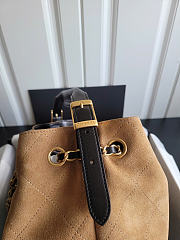 Chanel Suede Calfskin Shiny Lambskin Quilted Small Shopping Bag - 4