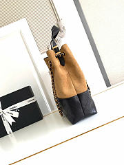 Chanel 25A Suede & Calfskin Vertical Tote Brown - 3