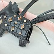 HERMES Rodeo Robeo Coeur Pony Bag Keychain Black Silver - 3