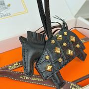 HERMES Rodeo Robeo Coeur Pony Bag Keychain Black Gold - 6