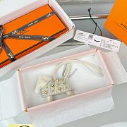 HERMES Rodeo Robeo Coeur Pony Bag Keychain White Gold - 2