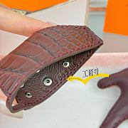 HERMES Rodeo Robeo Coeur Pony Bag Keychain Brown Silver - 4