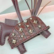 HERMES Rodeo Robeo Coeur Pony Bag Keychain Brown Silver - 2