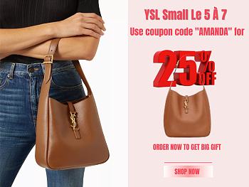 YSL | Small Le 5 À 7 Shoulder Bag in Brown