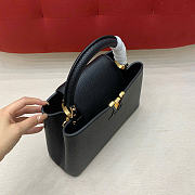 LOUIS VUITTON | Capucines MM Taurillon leather black - 3