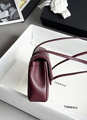CHANEL | Preppy 26 Mini Bag Burgundy - 6