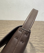 The Row Sally Leather Shoulder Bag Dark Brown - 5