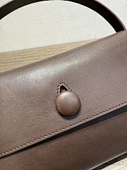 The Row Sally Leather Shoulder Bag Dark Brown - 2