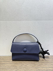 The Row Sally Leather Shoulder Bag Dark Blue - 1