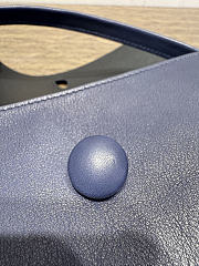 The Row Sally Leather Shoulder Bag Dark Blue - 5