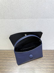 The Row Sally Leather Shoulder Bag Dark Blue - 6