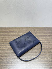 The Row Sally Leather Shoulder Bag Dark Blue - 3