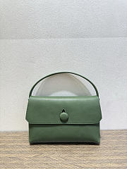 The Row Sally Leather Shoulder Bag Dark Green - 1