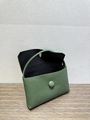 The Row Sally Leather Shoulder Bag Dark Green - 4