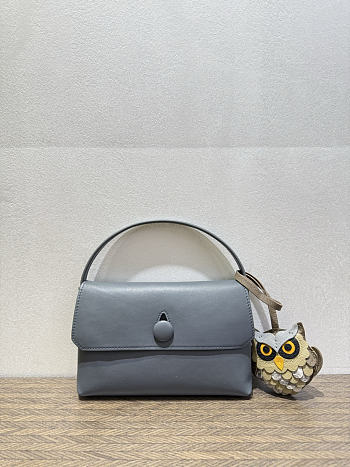 The Row Sally Leather Shoulder Bag  Blue