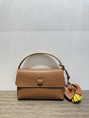 The Row Sally Leather Shoulder Bag Camel Brown - 1