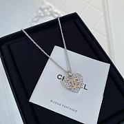 Chanel Full Diamond Heart Double C Necklace - 1