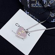 Chanel Full Diamond Heart Double C Necklace - 5