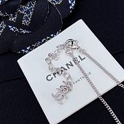 Chanel Full Diamond Heart Double C Necklace - 4