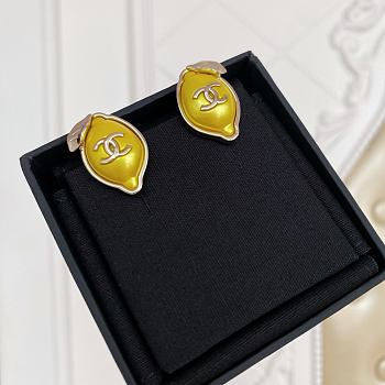 Chanel Banana Lemon Double C Earrings