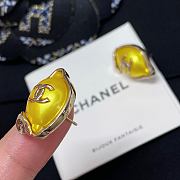 Chanel Banana Lemon Double C Earrings - 5