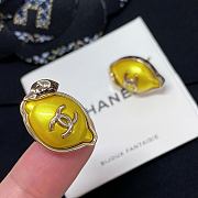 Chanel Banana Lemon Double C Earrings - 4