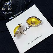 Chanel Banana Lemon Double C Earrings - 2