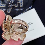 Chanel Fragrant Faux Denim Floral Double C Ring - 2