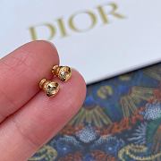Dior Full Diamond CD Pink Heart Earrings - 2