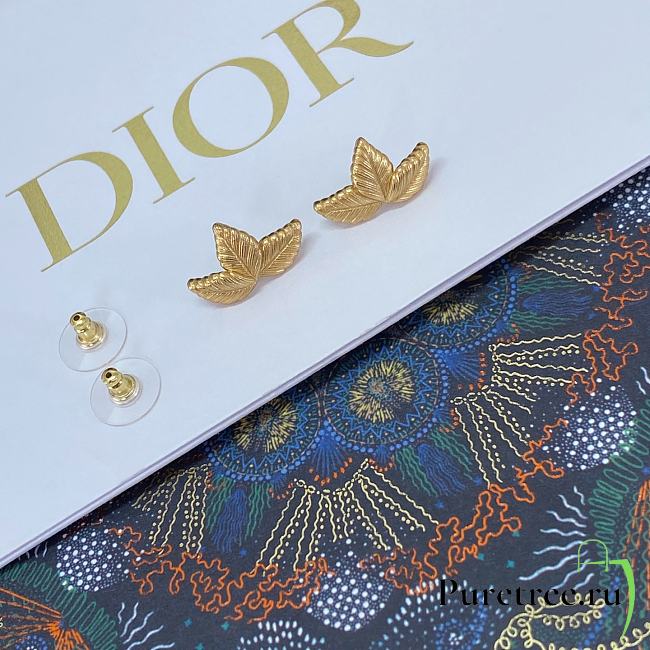 Dior Gold Leaf Earrings - 1
