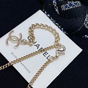 Chanel Fragrant Faux Denim Floral Double C Necklace - 6