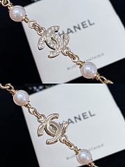 Chanel Fragrant Faux Denim Floral Double C Necklace - 5