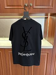 YSL | Crew neck short-sleeved T-shirts Black - 2