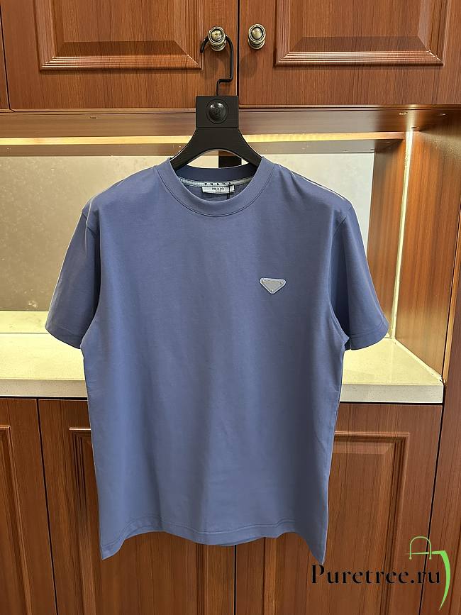 PRADA | crew neck short-sleeved T-shirts blue - 1