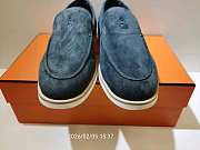 Hermès low loafers in suede combine sleek design Slate Blue Suede - 3