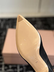 MIUMIU | Waxed Calfskin Pointy Toe Pump Black - 6