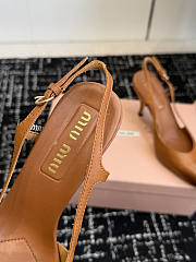 MIUMIU | Nordstrom Waxed Calfskin Slingback Pump Caramel Brown - 2