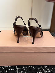 MIUMIU | Nordstrom Waxed Calfskin Slingback Pump Dark Chocolate Brown - 5
