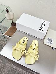 LOEWE | Flamenco Knot Mules Pastel Yellow Leather - 1