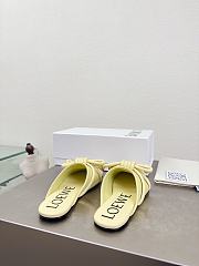 LOEWE | Flamenco Knot Mules Pastel Yellow Leather - 6