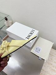 LOEWE | Flamenco Knot Mules Pastel Yellow Leather - 5