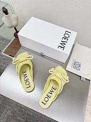 LOEWE | Flamenco Knot Mules Pastel Yellow Leather - 3